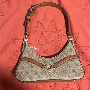 GUESS Brown Logo Shoulder Bag